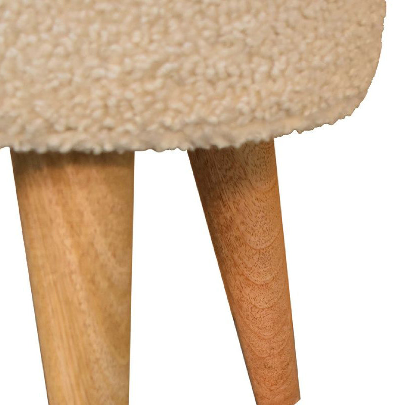 Artisan - Cream Boucle Petite Footstool