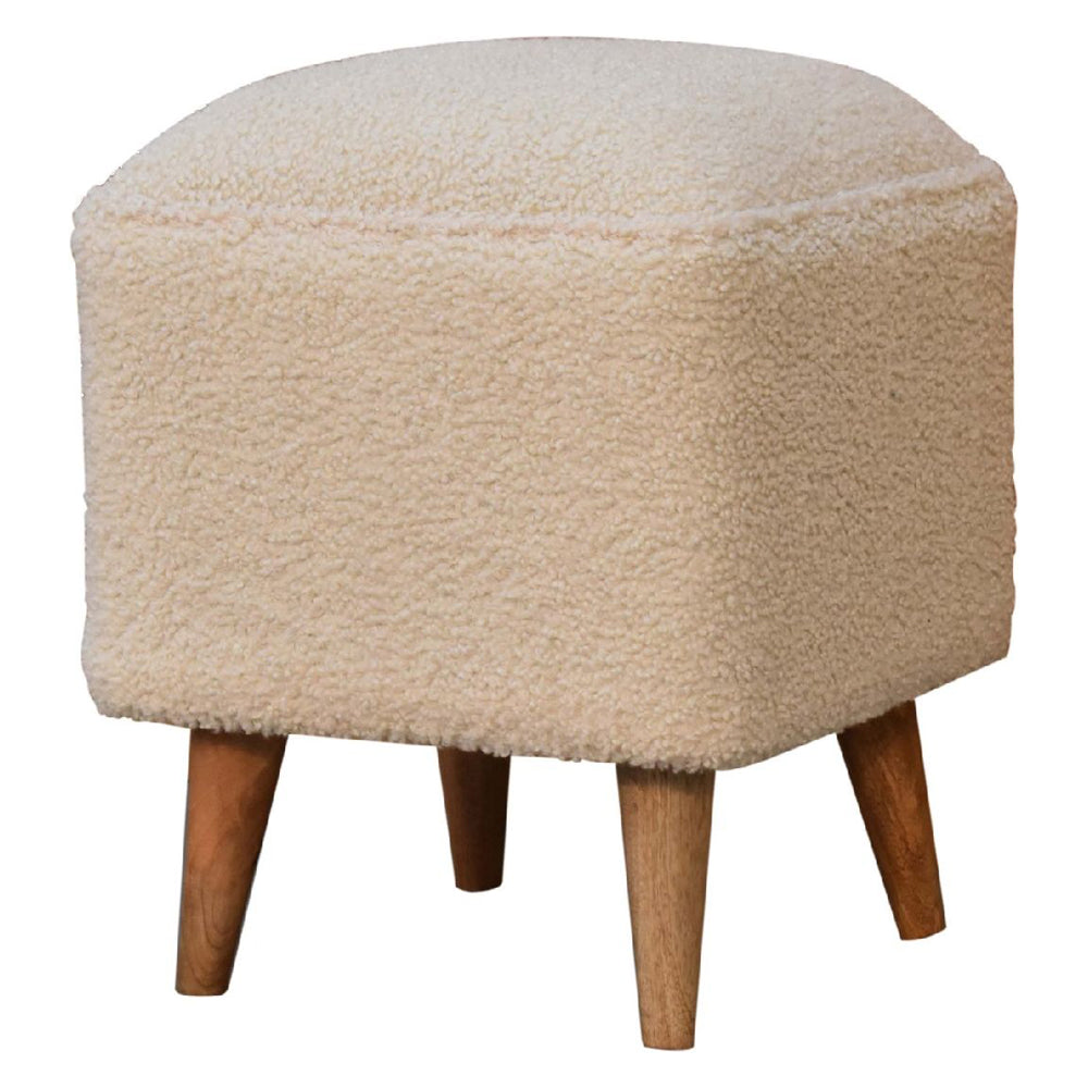 Artisan - Cream Boucle Squoval Bench