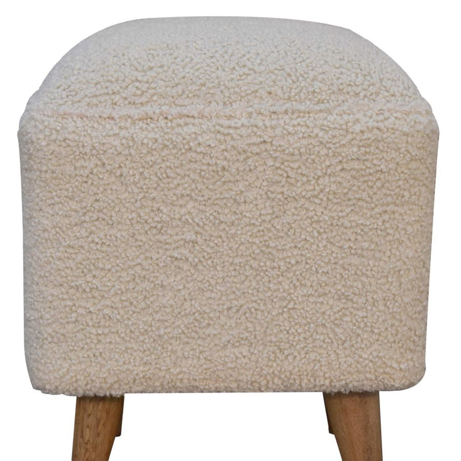 Artisan - Cream Boucle Squoval Bench