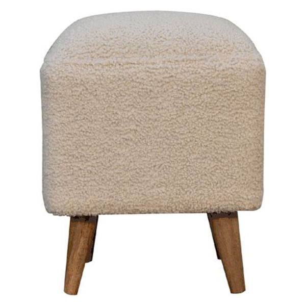 Artisan - Cream Boucle Squoval Bench