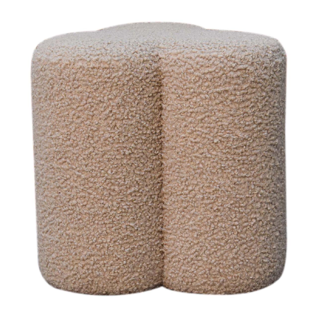 Artisan - Clover Footstool in Mud, Boucle