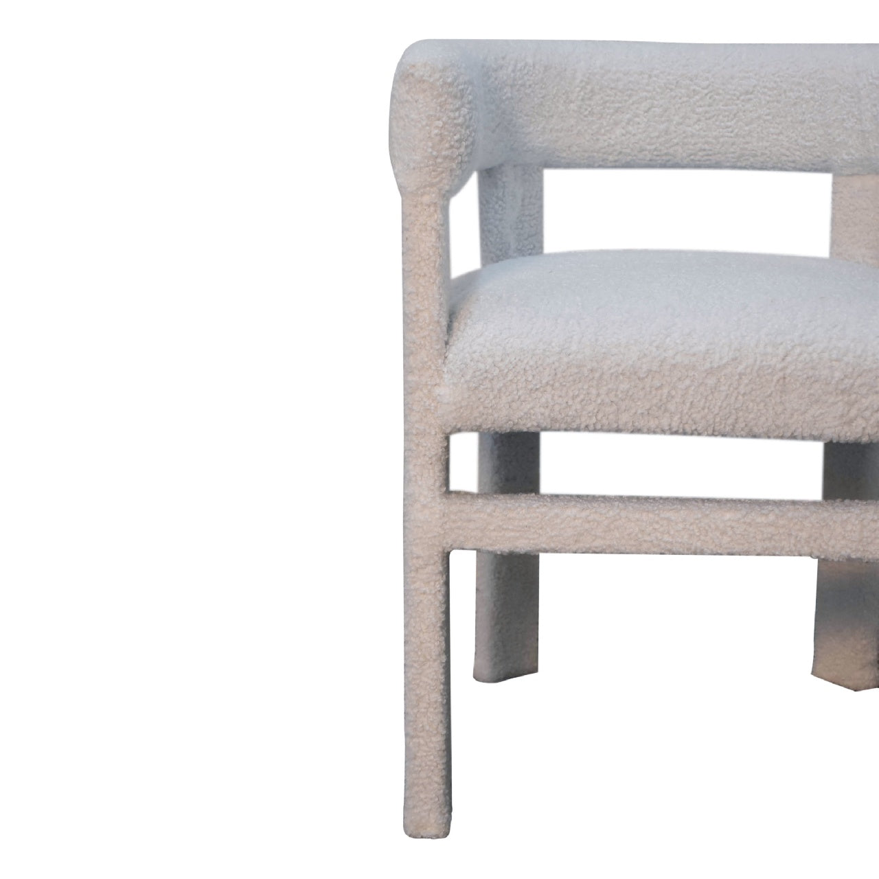 Artisan - Occasional Chair in White, Boucle