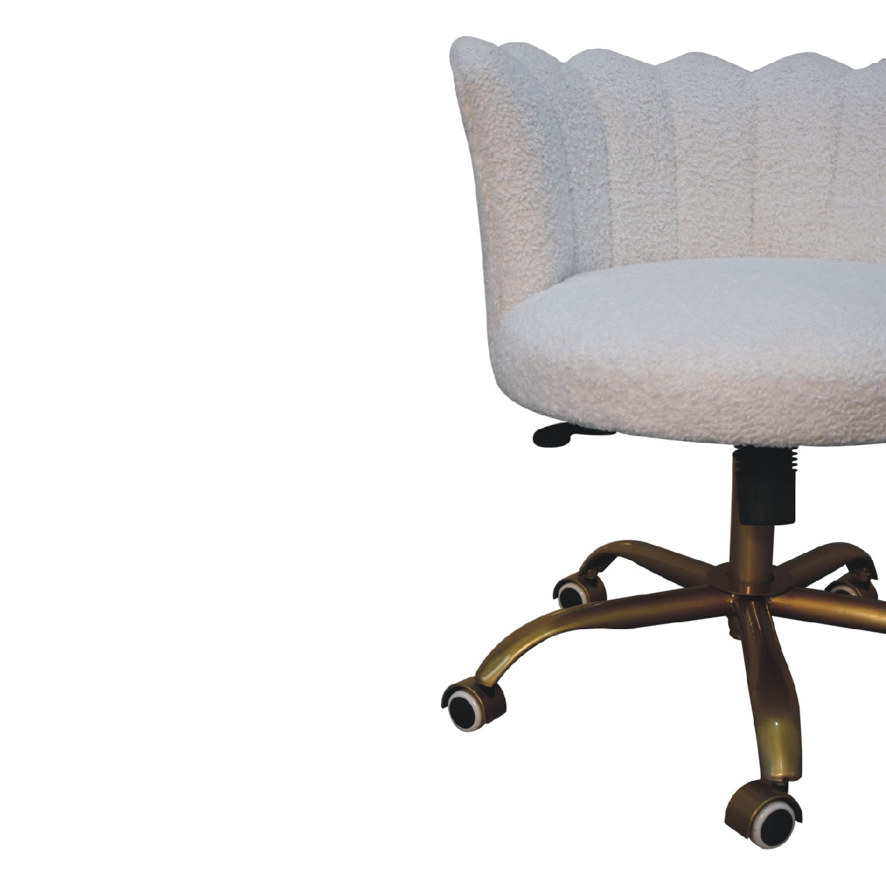 Artisan - Swivel Chair in White, Boucle