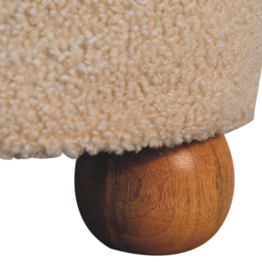 Artisan - Cream Boucle Buffalo Footstool