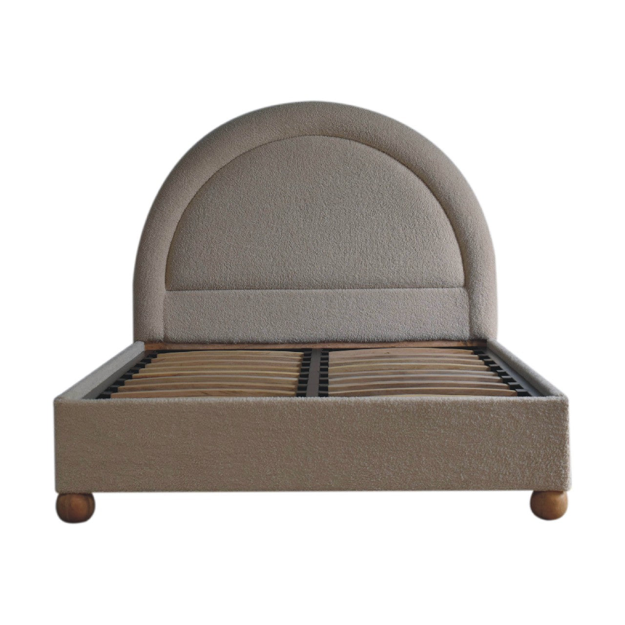 Artisan - Double Bed in Cream, Boucle
