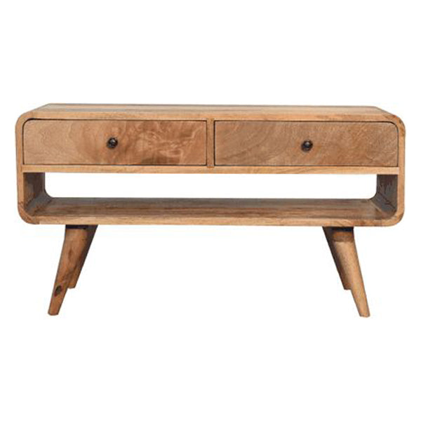 Artisan - Reverse Curve Oak-Ish Media Unit