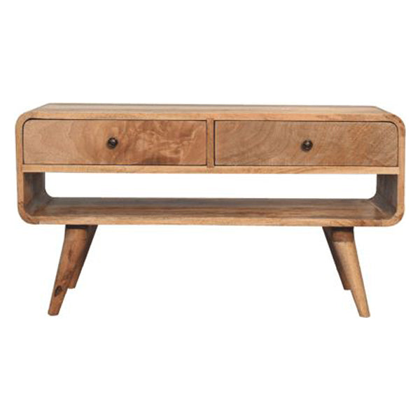 Artisan - Reverse Curve Oak-Ish Media Unit