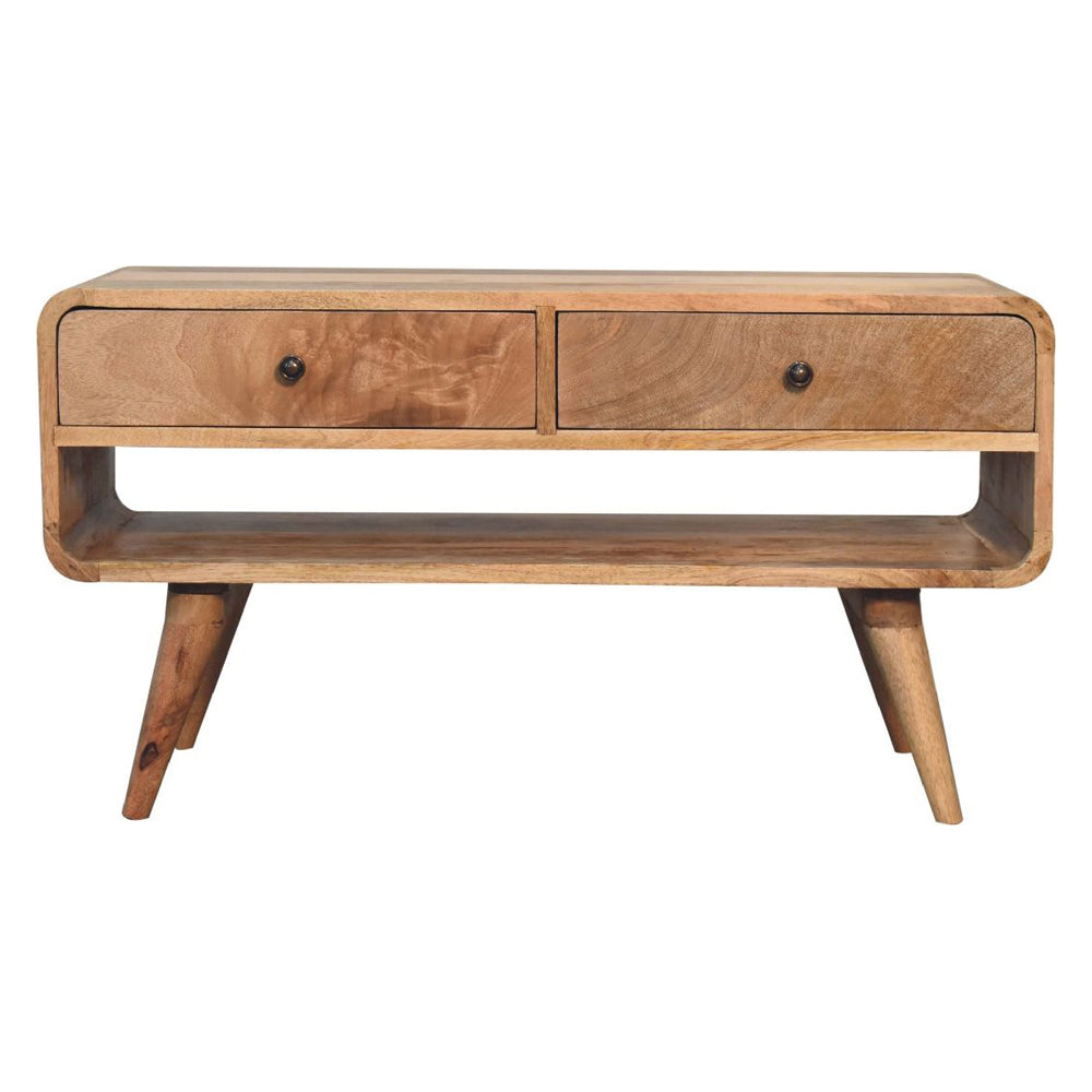 Artisan - Reverse Curve Oak-Ish Media Unit