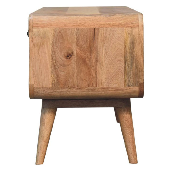 Artisan - Reverse Curve Oak-Ish Media Unit
