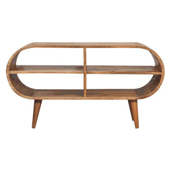 Artisan - Reverse Curve Oak-Ish Media Unit