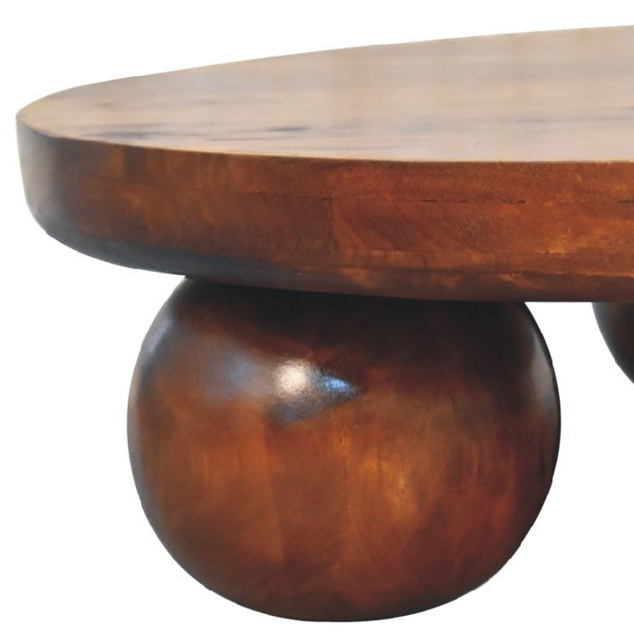 Artisan - Chestnut Central Ball Table