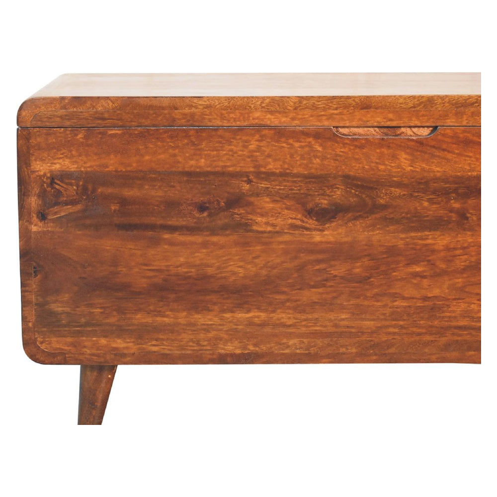 Artisan - Curved Chestnut Blanket Box