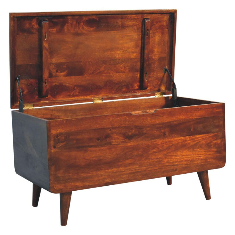 Artisan - Curved Chestnut Blanket Box