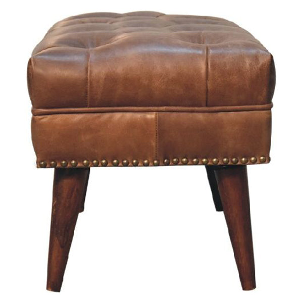 Artisan - Harbour Brown Leather Bench
