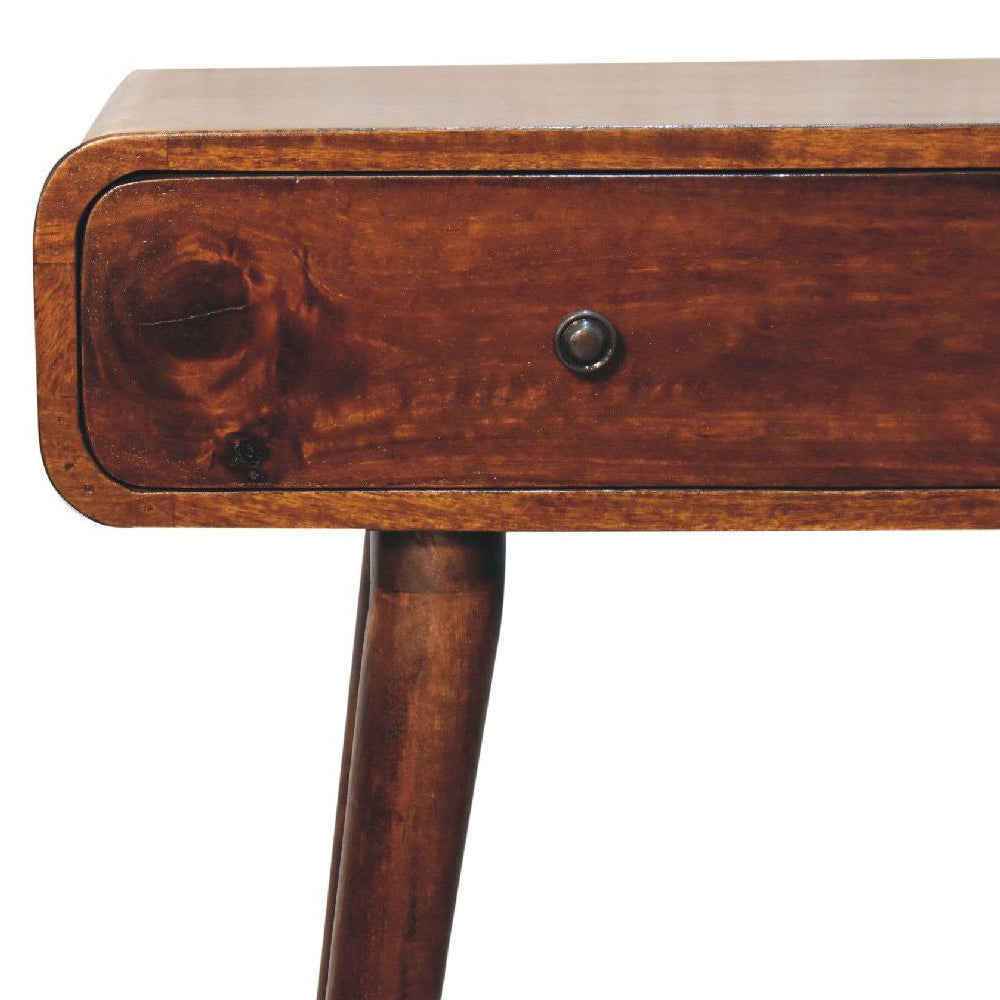 Artisan - Chestnut Curved Hallway Table
