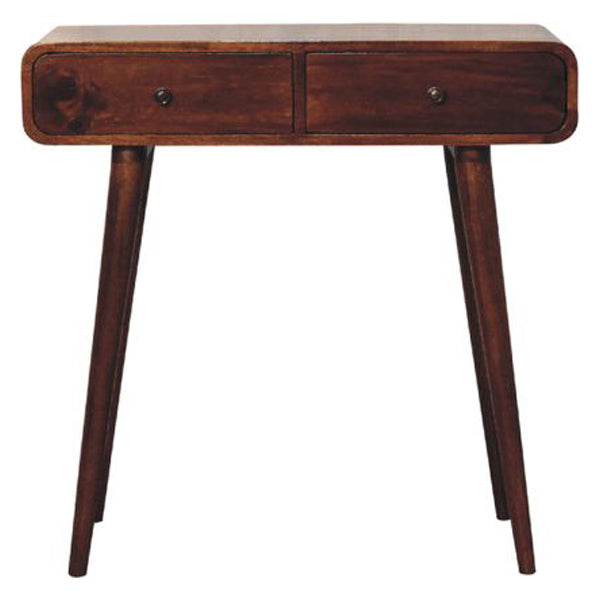 Artisan - Chestnut Curved Hallway Table