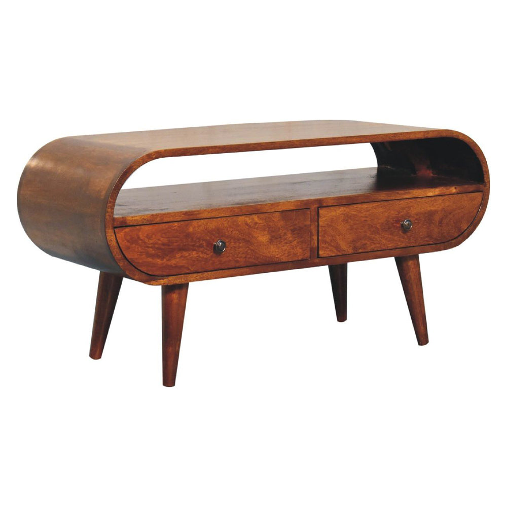 Artisan - Chestnut Circular TV Stand