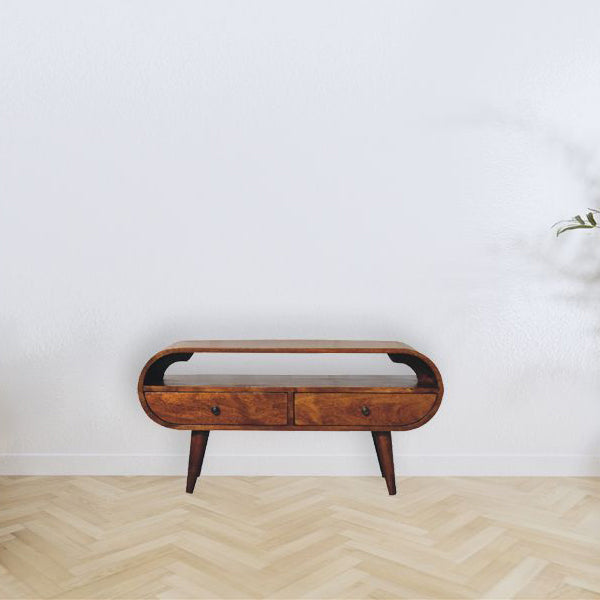 Artisan - Chestnut Circular TV Stand