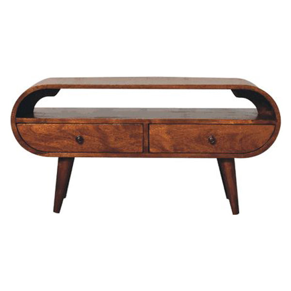 Artisan - Chestnut Circular TV Stand
