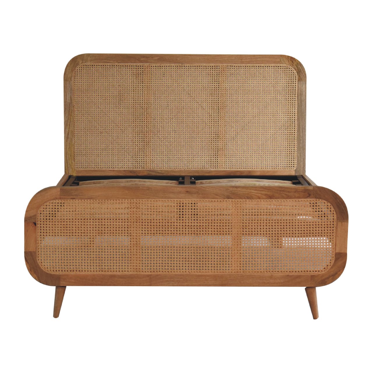 Artisan - Rattan Bed in Oak-Ish