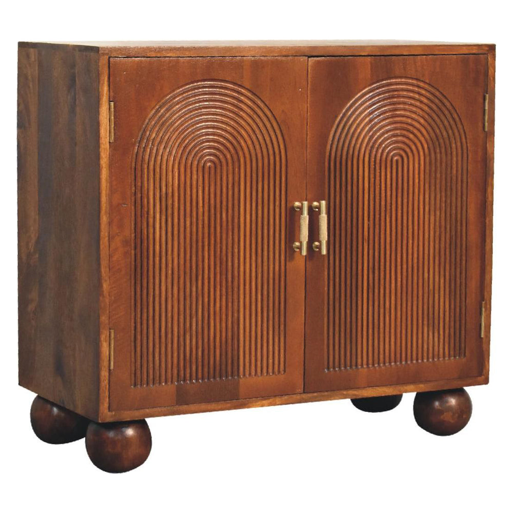 Artisan - Chestnut Carved Ball Cabinet