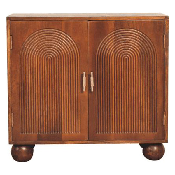 Artisan - Chestnut Carved Ball Cabinet