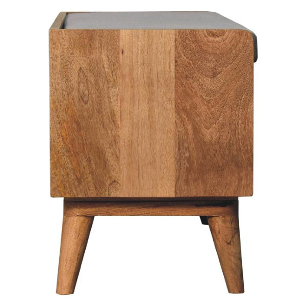 Artisan - Oak-Ish Nordic Storage Bench With Mud Linen