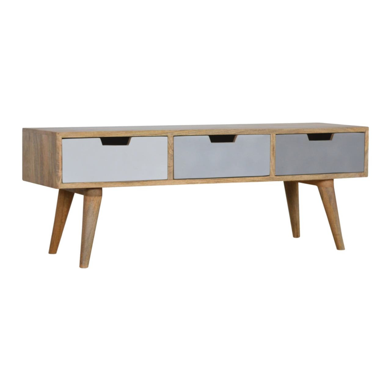 Artisan - Painted Media Unit with 3 Drawer in Gray