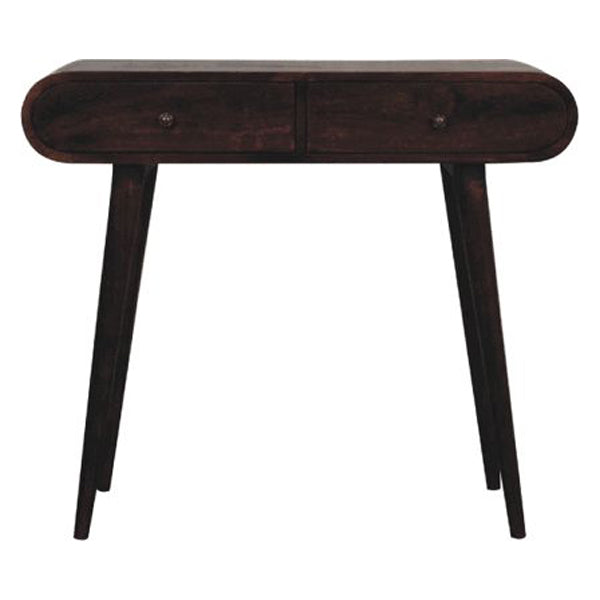 Artisan - Light Walnut Curved Edge Console Table
