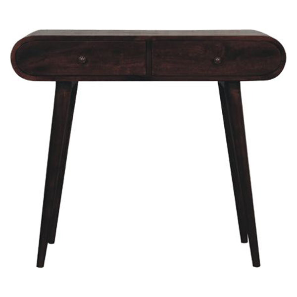 Artisan - Light Walnut Curved Edge Console Table