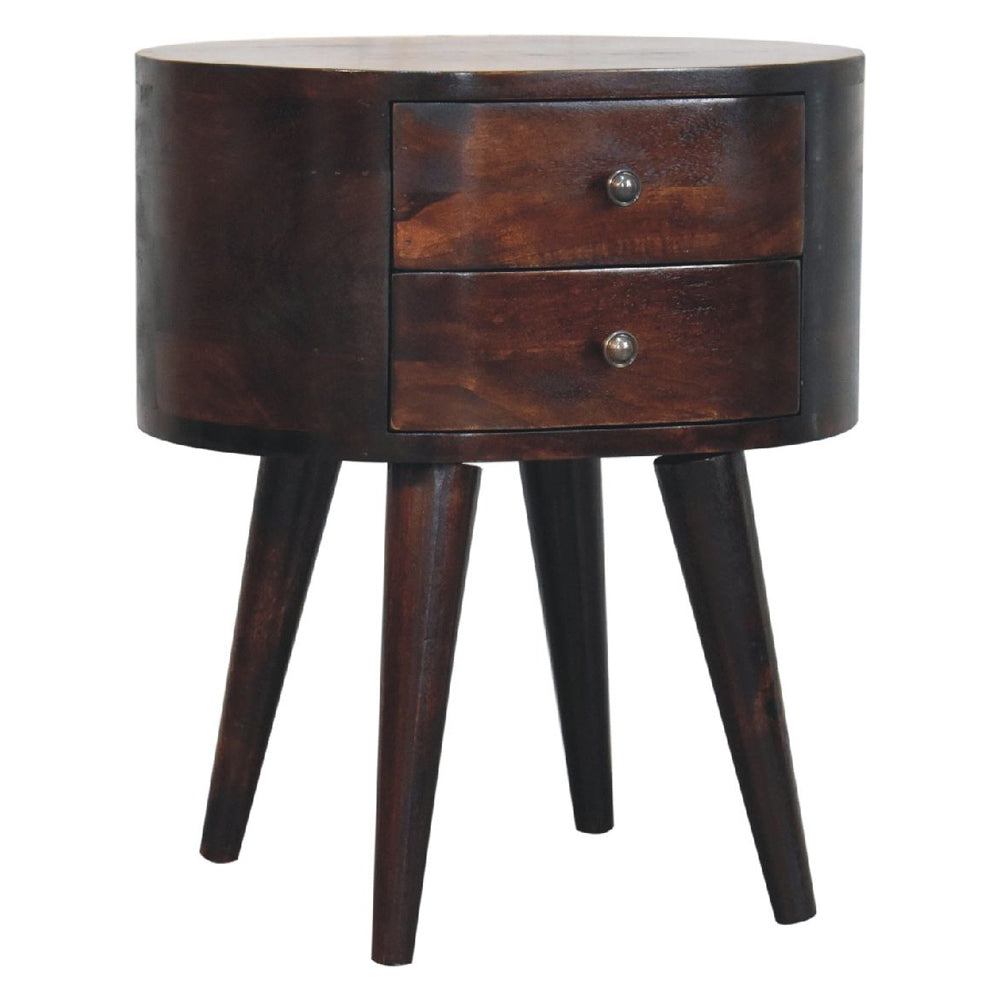 Artisan - Light Walnut Rounded Nightstand Table
