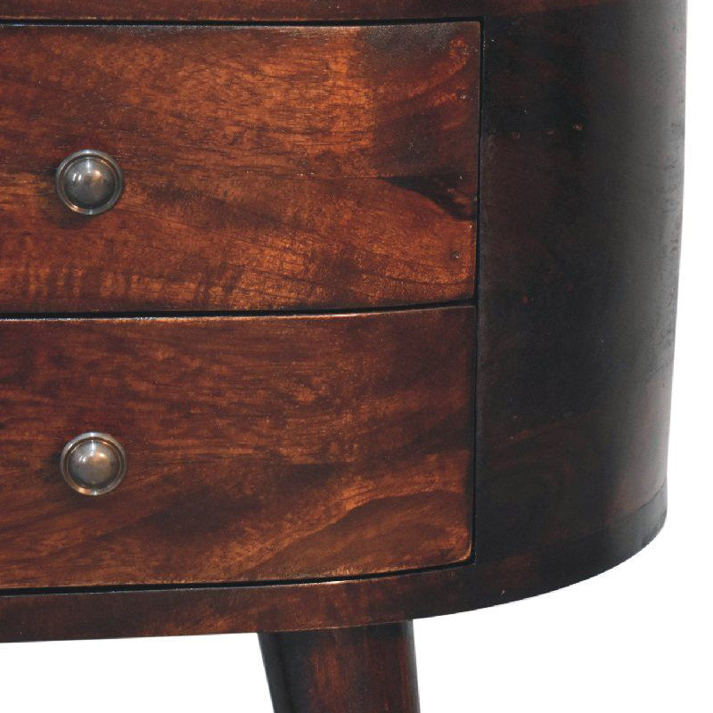 Artisan - Light Walnut Rounded Nightstand Table