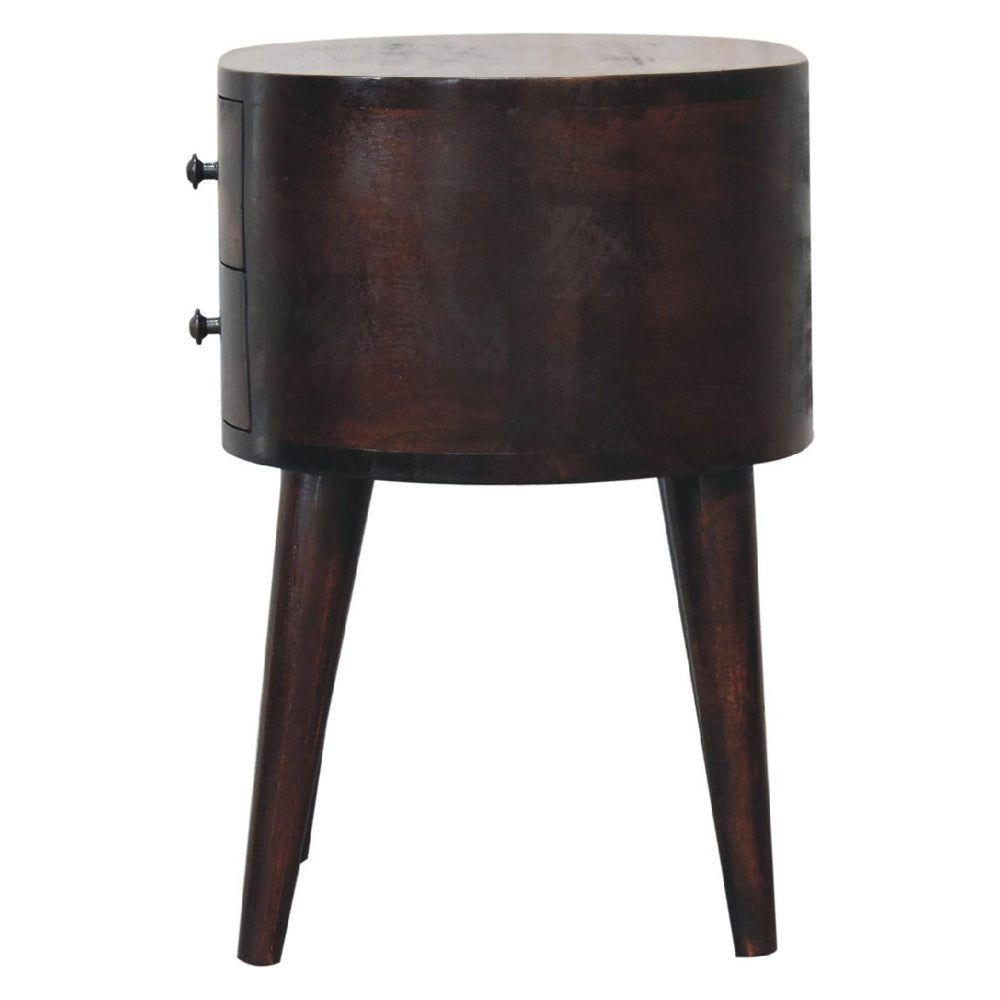 Artisan - Light Walnut Rounded Nightstand Table