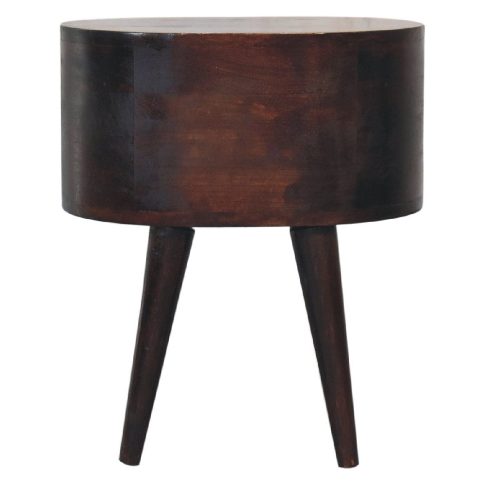 Artisan - Light Walnut Rounded Nightstand Table