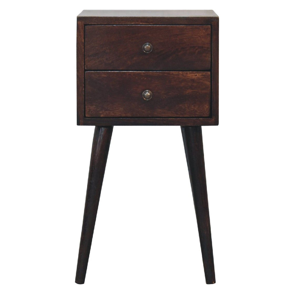 Artisan - Mini 2 Drawer Light Walnut Nightstand