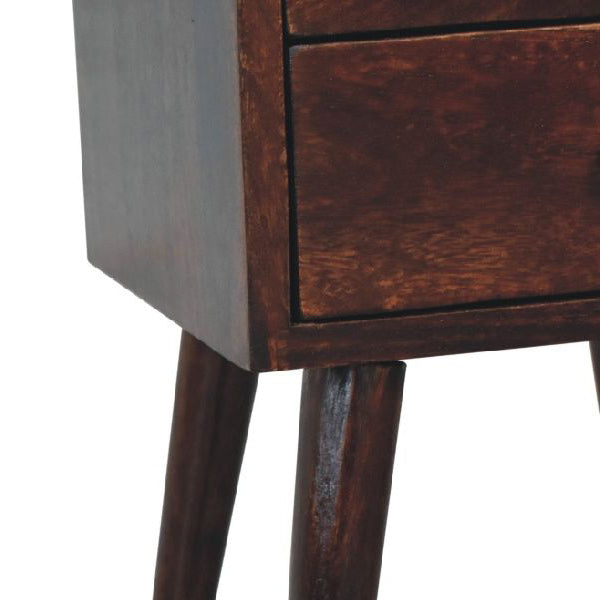 Artisan - Mini 2 Drawer Light Walnut Nightstand