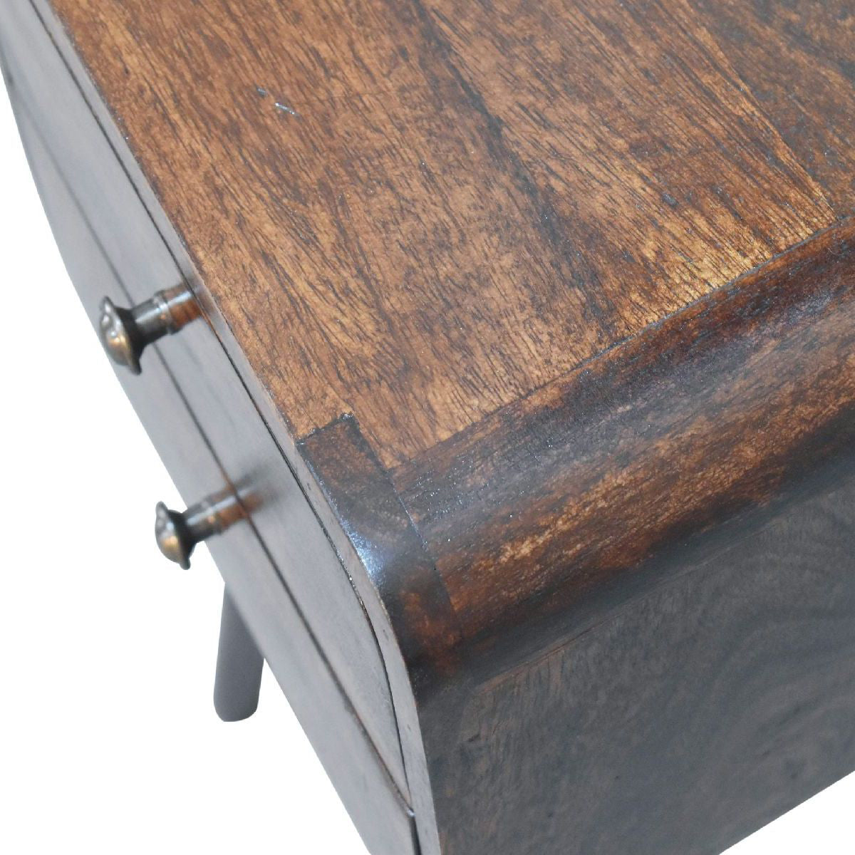 Artisan - Mini Light Walnut Curved Nightstand