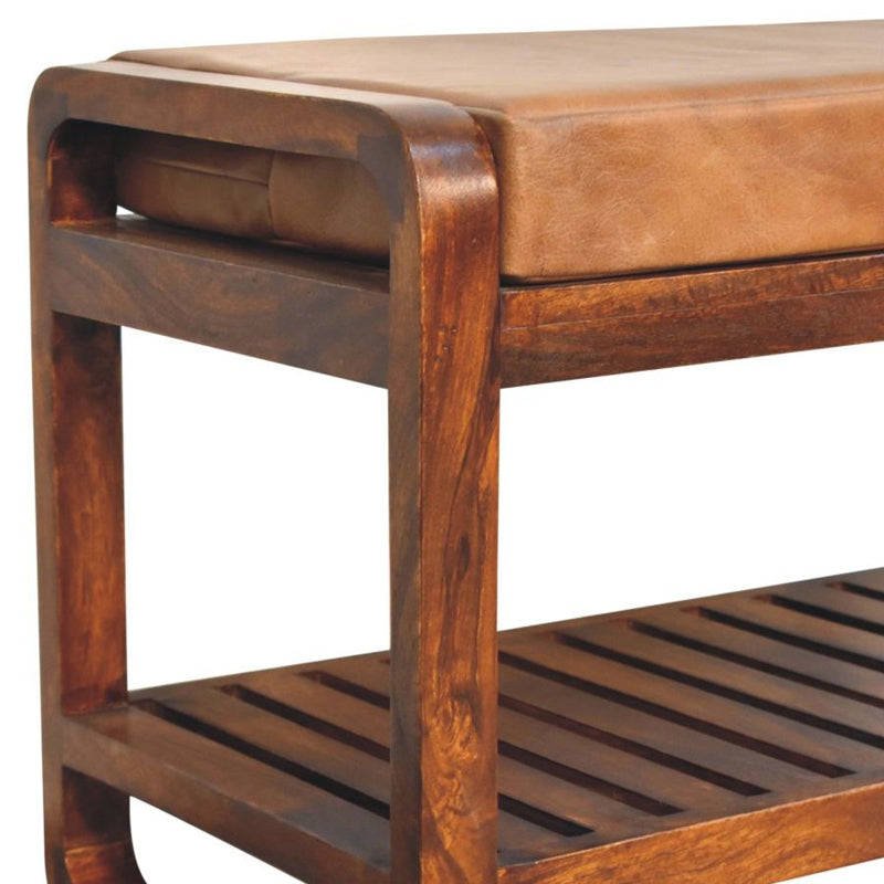 Artisan - Small Buffalo Slatted Hallway Bench