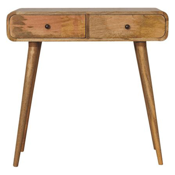 Artisan - Oak-Ish Curved Hallway Table