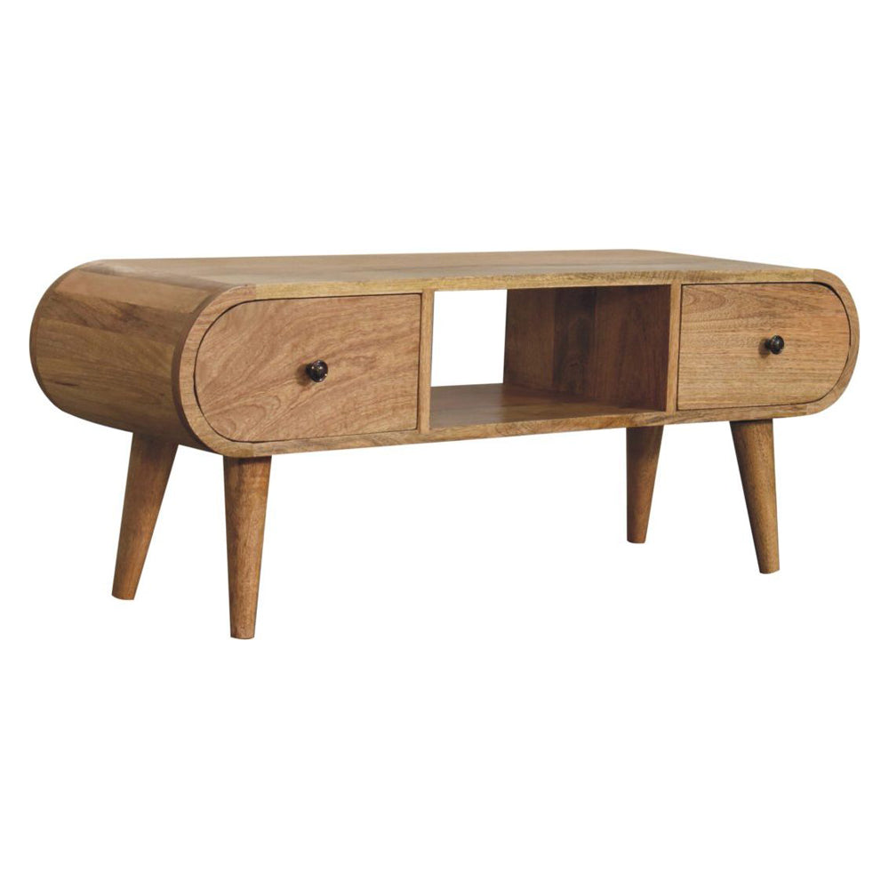 Artisan - Oak-Ish Circular TV Unit