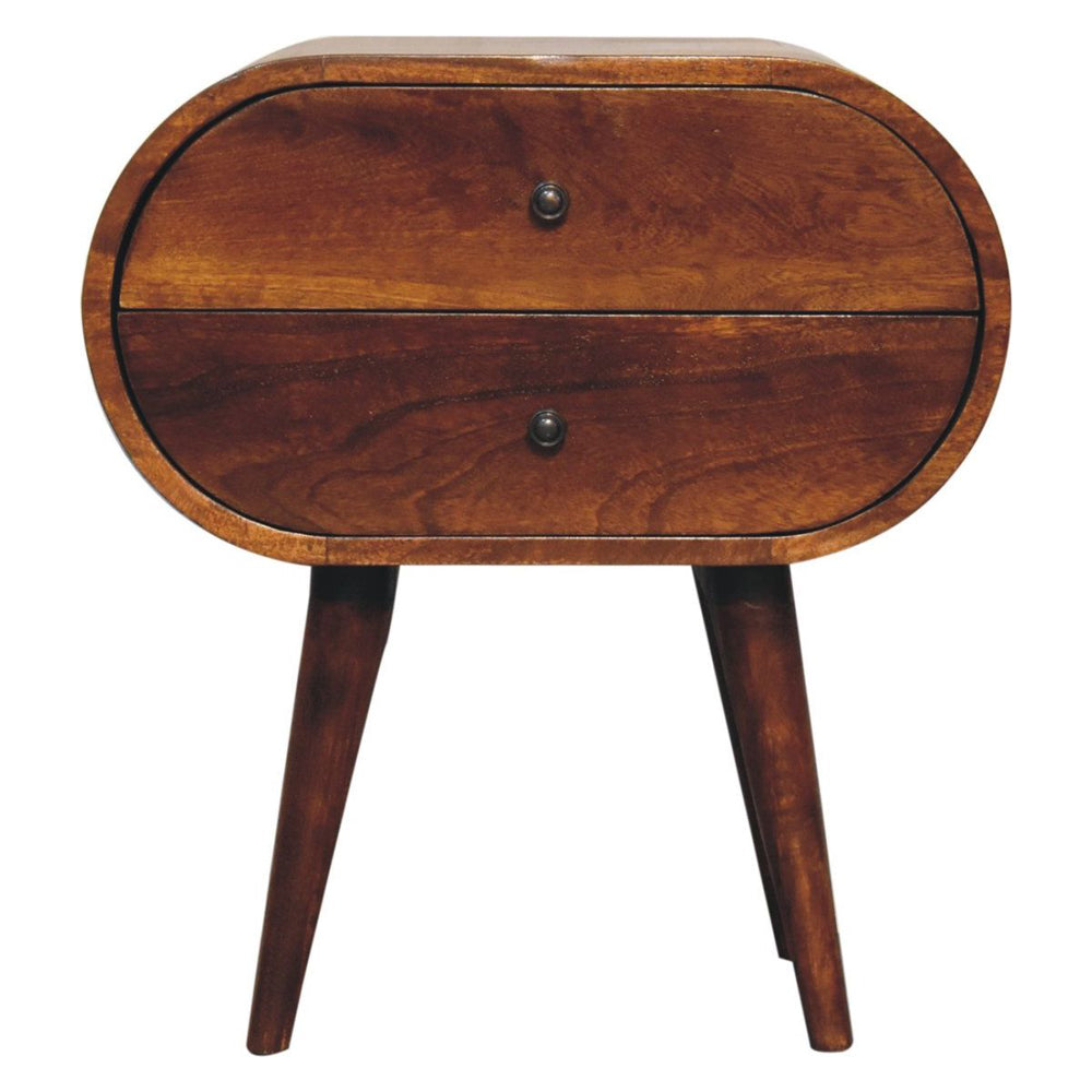 Artisan - Large Chestnut Circular Bedside