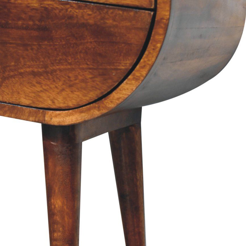 Artisan - Large Chestnut Circular Bedside