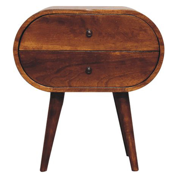 Artisan - Large Chestnut Circular Bedside