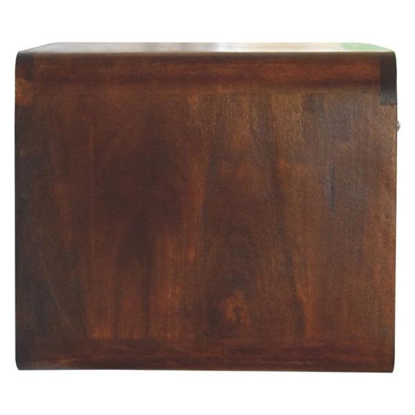 Artisan - Large Chestnut Curve Floating Bedside