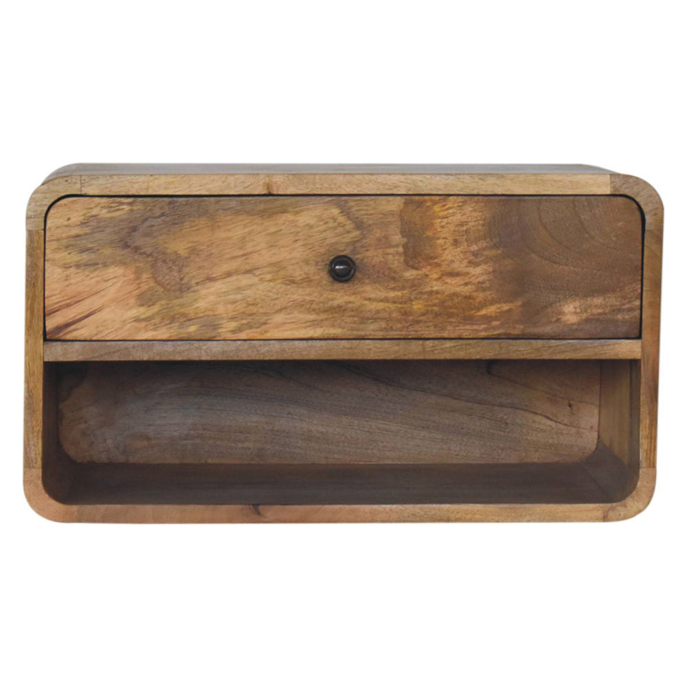 Artisan - Large Floating Curve Open Slot Bedside