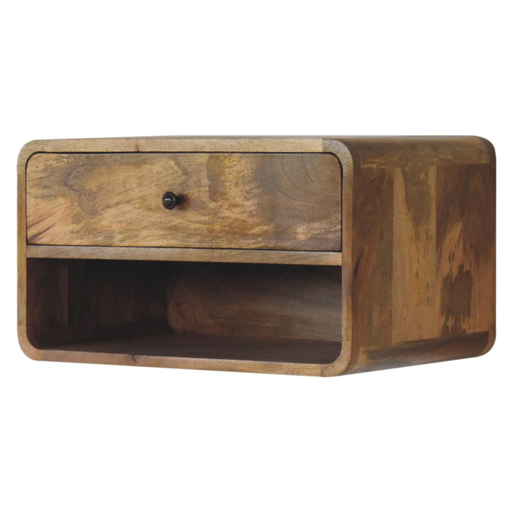 Artisan - Large Floating Curve Open Slot Bedside