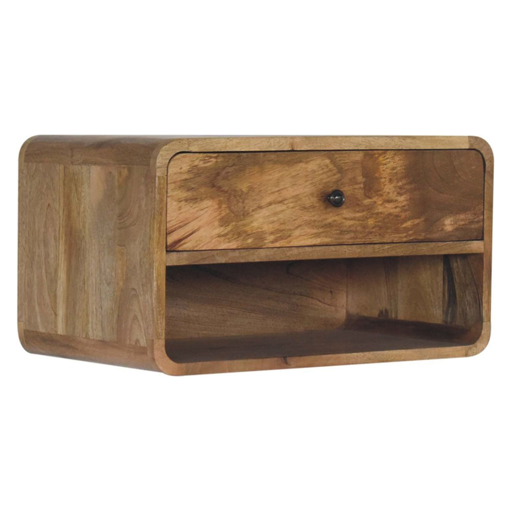 Artisan - Large Floating Curve Open Slot Bedside