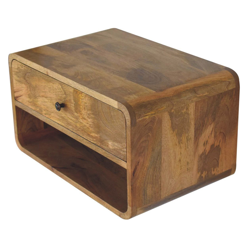 Artisan - Large Floating Curve Open Slot Bedside