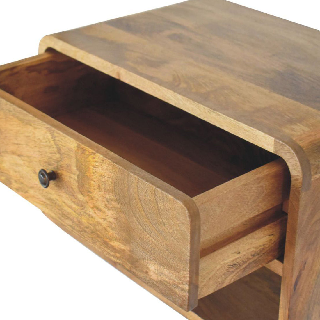Artisan - Large Floating Curve Open Slot Bedside