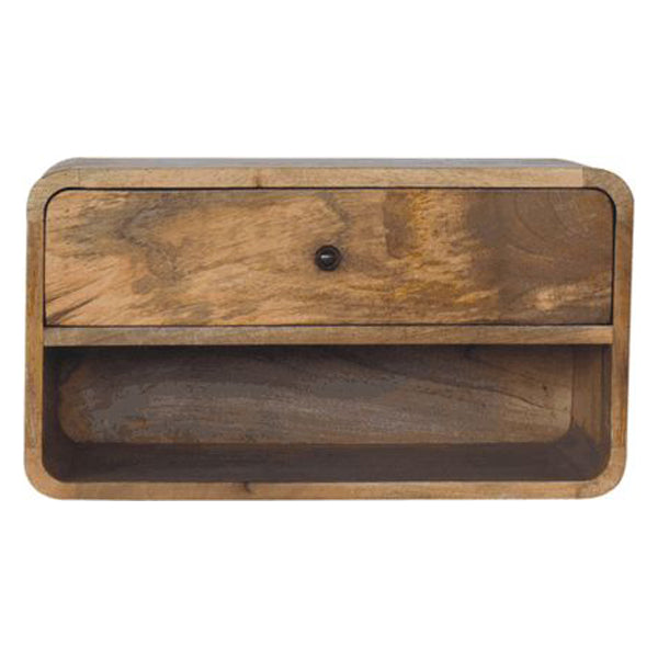 Artisan - Large Floating Curve Open Slot Bedside